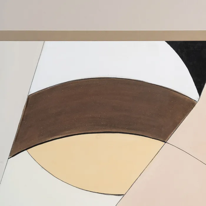 Set 2 tablouri abstracte pictate manual cu rama din lemn si sticla [4]