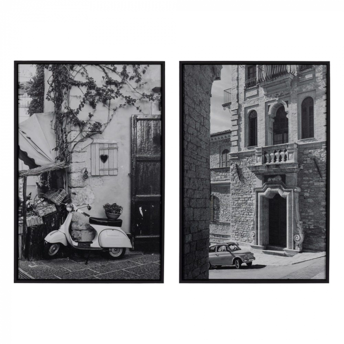 Set tablouri alb-negru Italia vintage Vespa retro 40x60 [1]