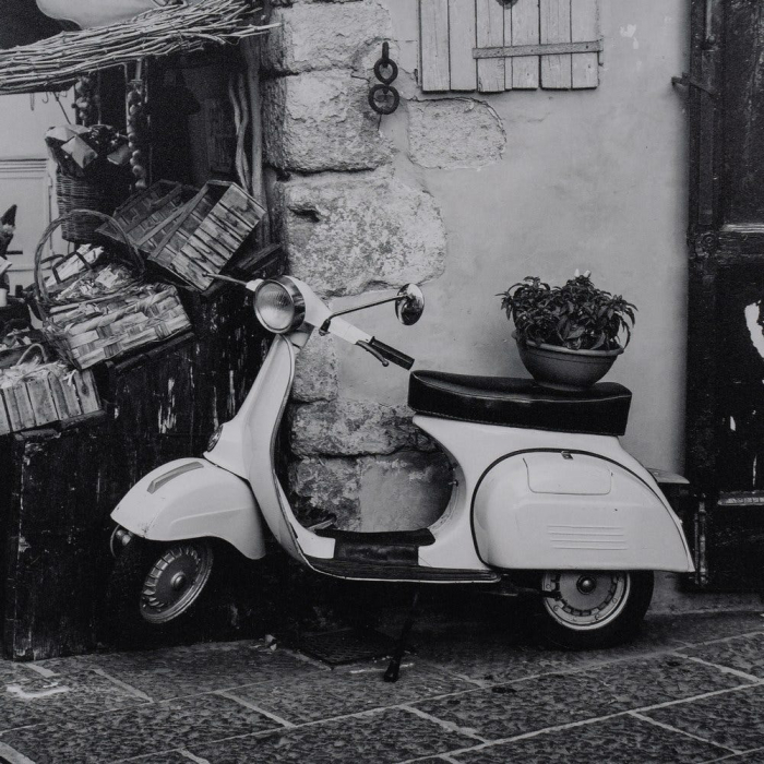 Set tablouri alb-negru Italia vintage Vespa retro 40x60 [4]