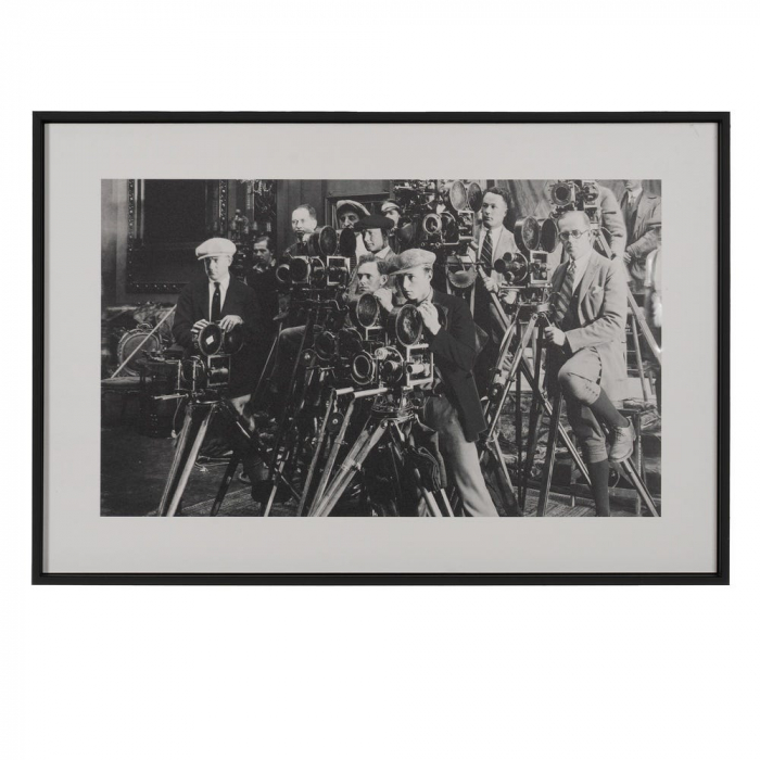 Set tablouri alb-negru film clasic studio restaurant 60x40 [3]