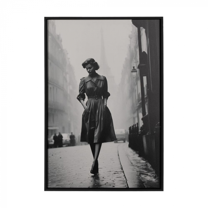 Set tablouri alb-negru Paris New York scene urbane retro 40x60 [2]