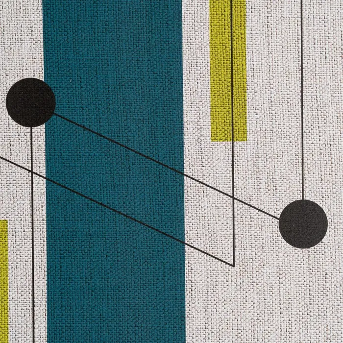 Set 2 tablouri decorative abstracte cu forme geometrice liniare si circulare din MDF imprimat cu rama fag [4]
