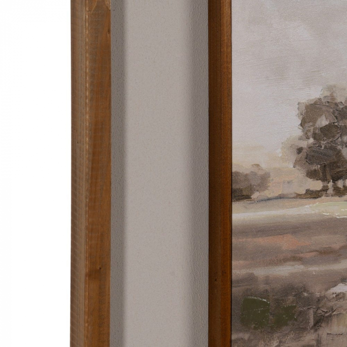 Set tablouri abstracte pictate manual cu ramă lemn natural 60x90 cm [6]