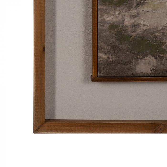 Set tablouri abstracte pictate manual cu ramă lemn natural 60x90 cm [7]