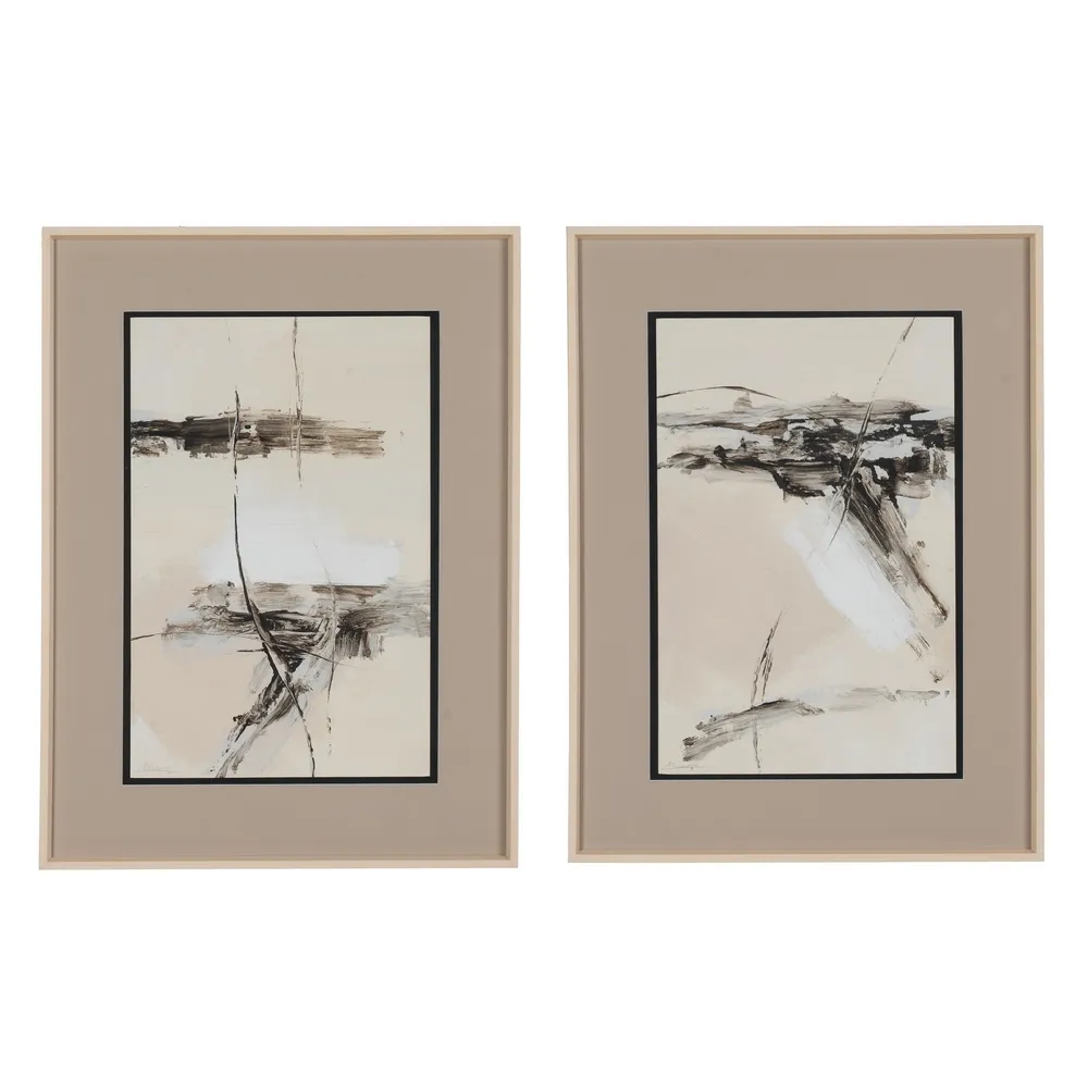 Tablouri abstracte cu rame din lemn pentru decor modern [1]