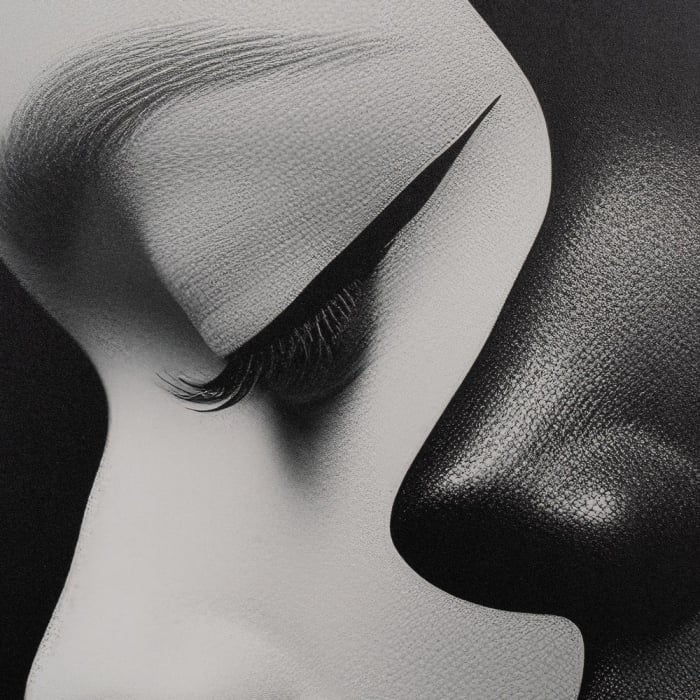 Galerie tablouri portrete feminine alb-negru MDF 40x60 [5]