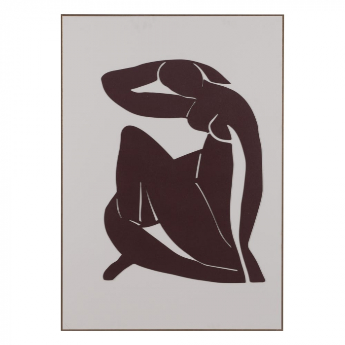 Set tablouri mari siluete feminine abstracte galben maro 70x100 [3]