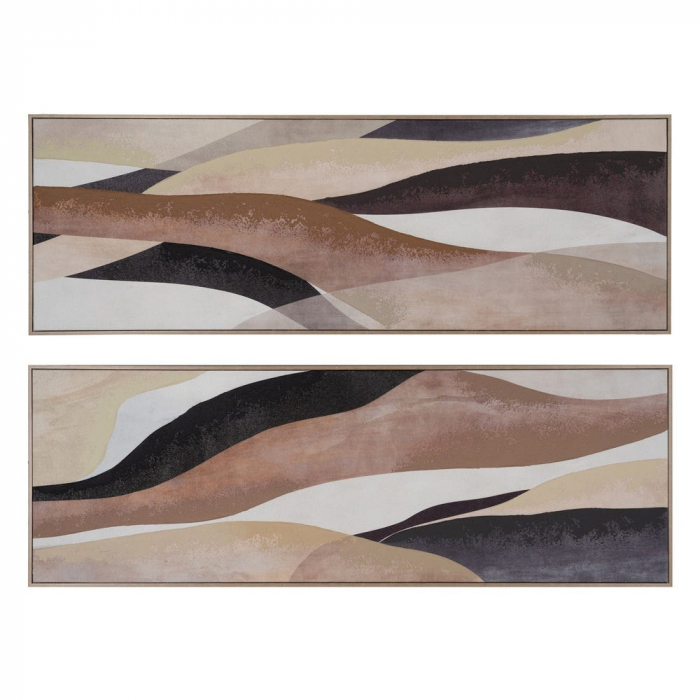 Set tablouri abstracte panoramice pictate manual 50x150cm [1]