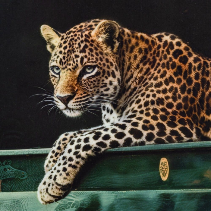 Set 2 tapiserii leopard pe pian [3]