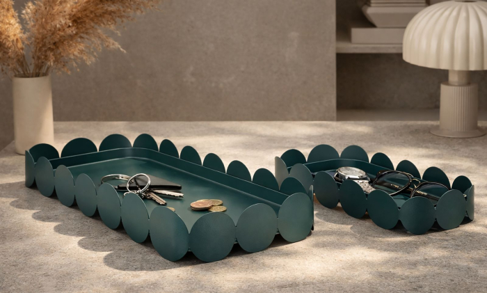 Set 2 tavi dreptunghiulare metalice verde petrol pentru living HORECA [6]