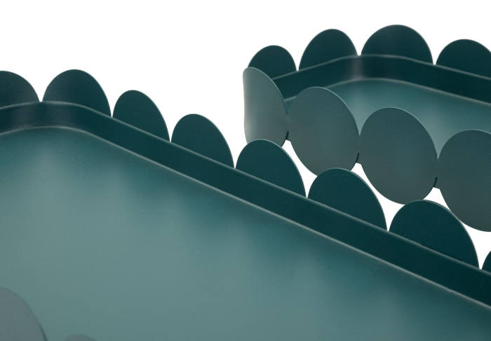 Set 2 tavi dreptunghiulare metalice verde petrol pentru living HORECA [4]