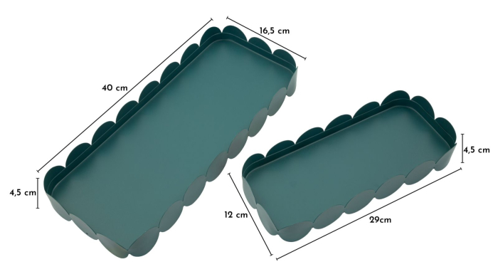 Set 2 tavi dreptunghiulare metalice verde petrol pentru living HORECA [7]