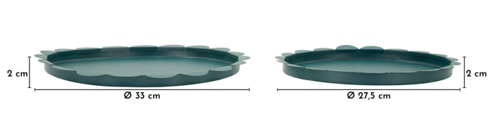 Set 2 tavi rotunde metalice verde petrol pentru living HORECA [6]
