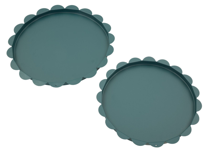 Set 2 tavi rotunde metalice verde petrol pentru living HORECA [2]