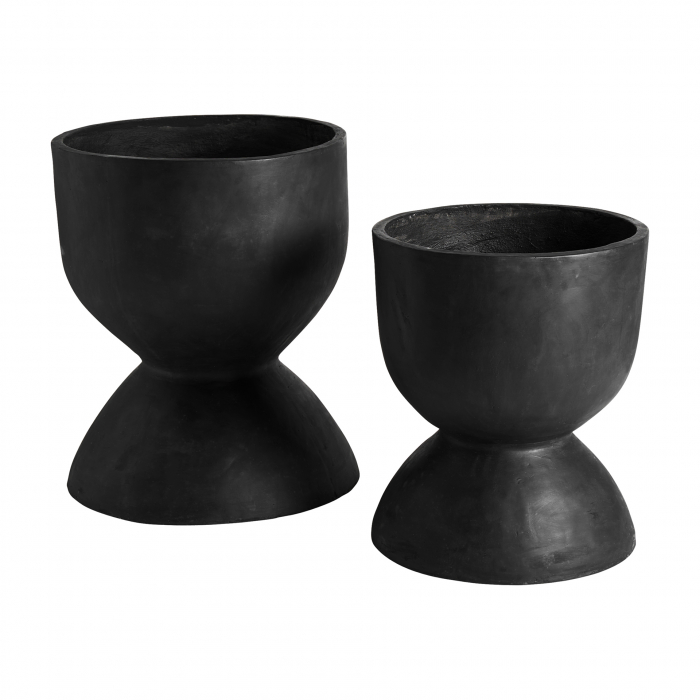 Set vase teracota neagra contemporane|Vase decorative statement [2]