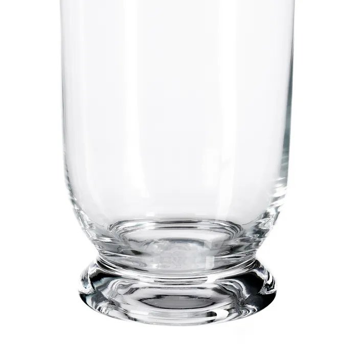 Set vaze din sticlă transparentă cu bază rotundă și deschidere evazată [5]