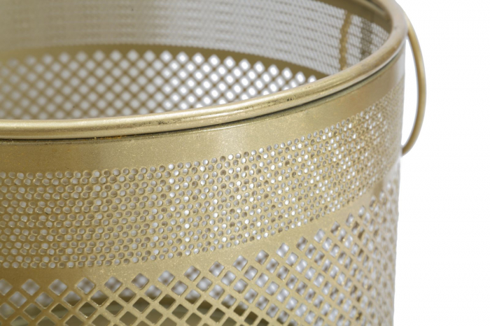 Set 3 coșuri decorative metalice aurii Cage Tris [5]
