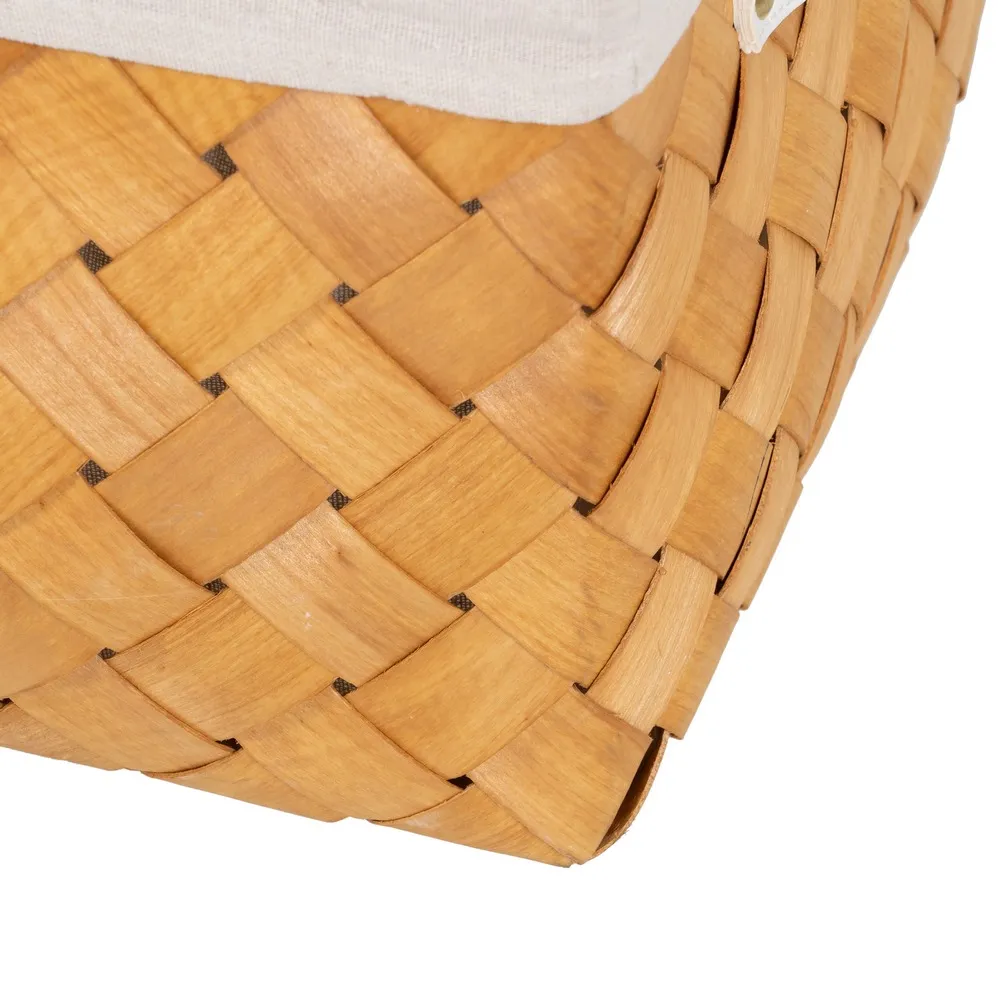 set 3 Cosuri Impletite Lemn CreativDeco - Accent Natural [3]