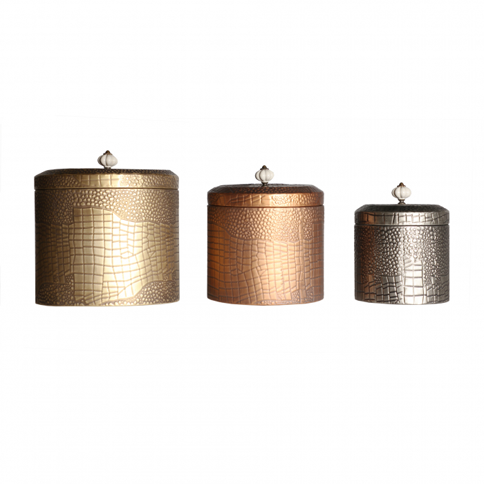 Set cutii Art Deco argintii | Cutii decorative moderne [1]