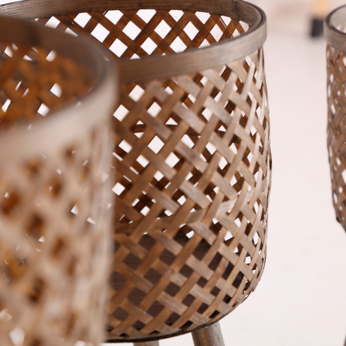 Ghivece Boho bambus|Decoratiuni premium gradina [2]