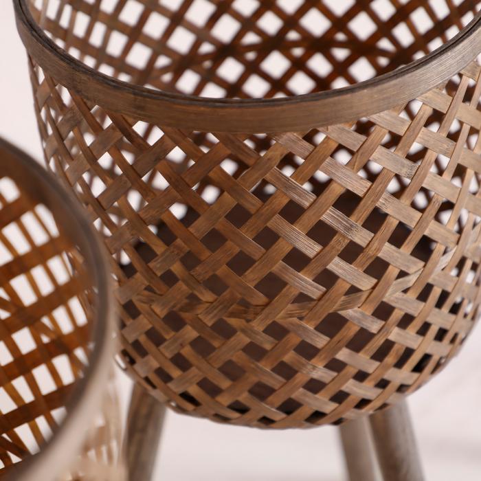 Ghivece Boho bambus|Decoratiuni premium gradina [3]