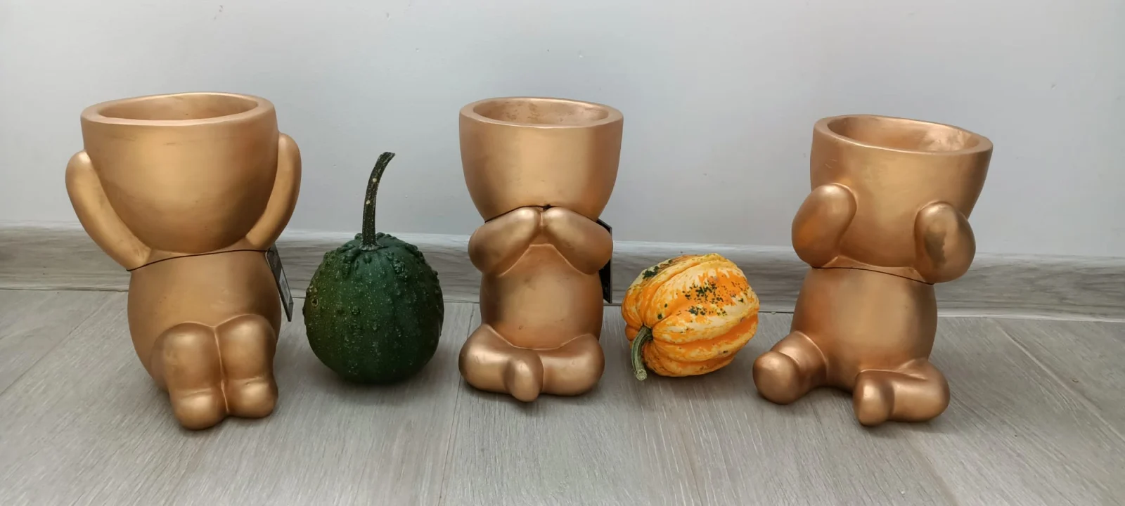 Set 3 Ghivece Auriu Marcel - Design Unic pentru Un Decor Modern [6]