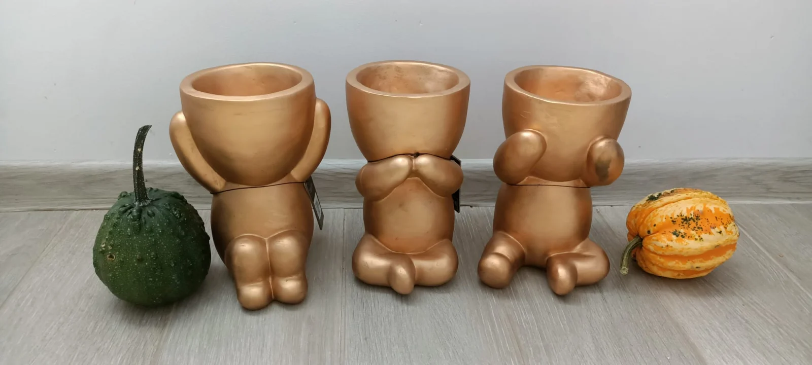 Set 3 Ghivece Auriu Marcel - Design Unic pentru Un Decor Modern [2]