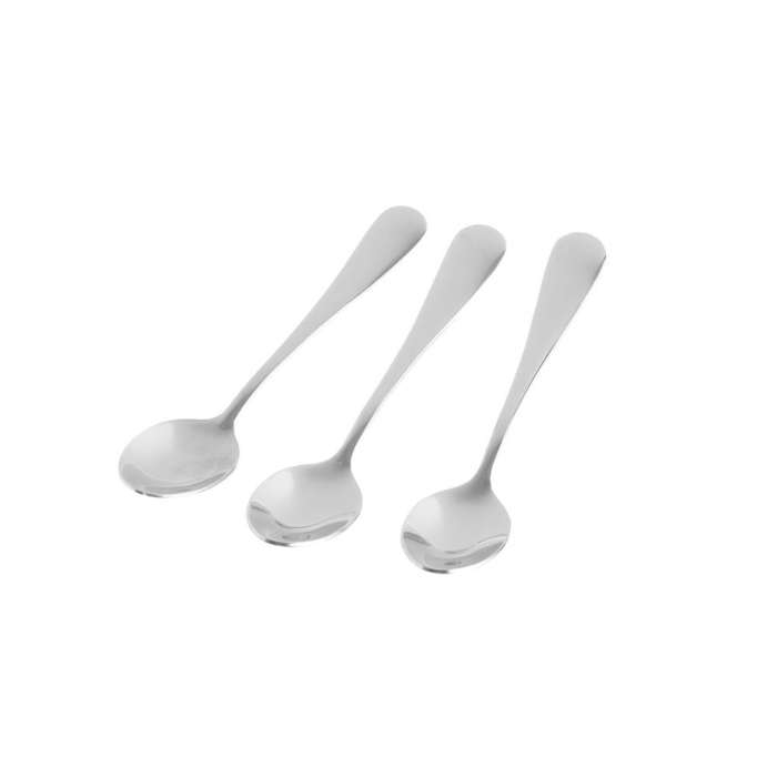 Set 3 lingurițe de cafea din oțel inoxidabil lucios cu mâner lat și gât subțire [2]