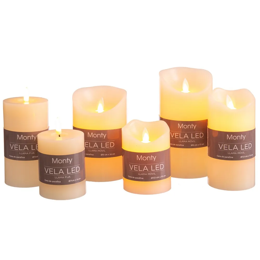 Set 3 Lumanari LED Crem cu Flacara Mobila | Iluminat Ambiental [2]