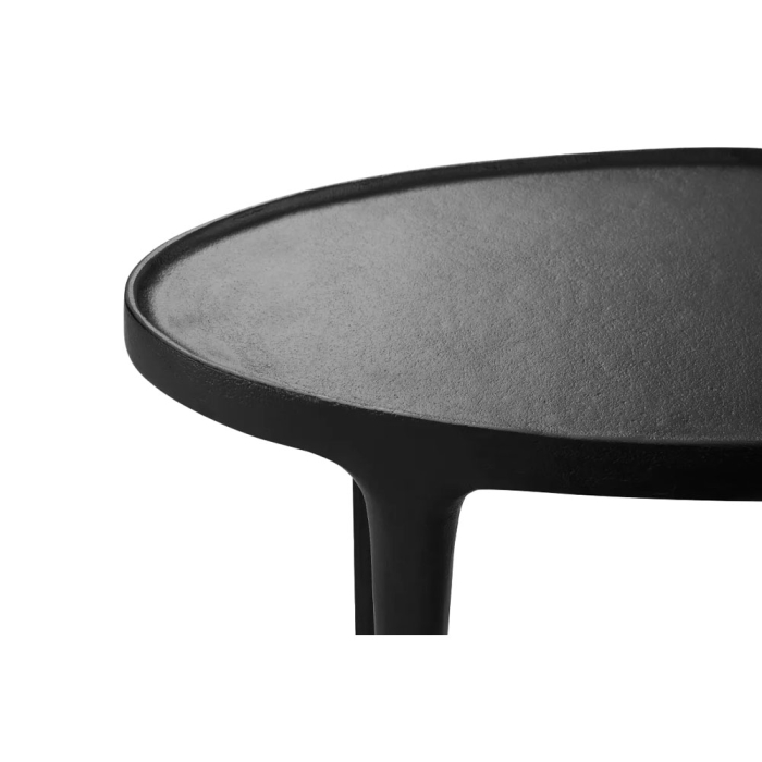 Set 3 măsuțe de cafea ovale din aluminiu turnat negru [3]