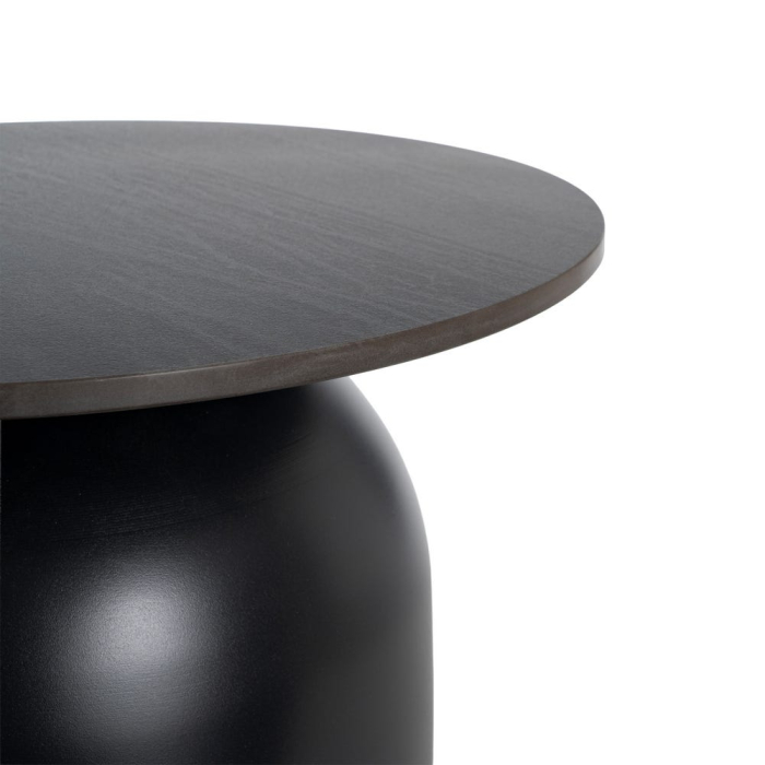 Set 3 măsuțe de cafea rotunde negre din piatră sinterizată [5]