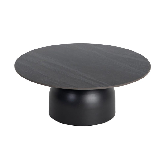 Set 3 măsuțe de cafea rotunde negre din piatră sinterizată [8]