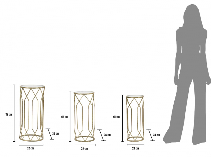 Set 3 masute laterale | Mobilier versatil | CreativDeco [8]