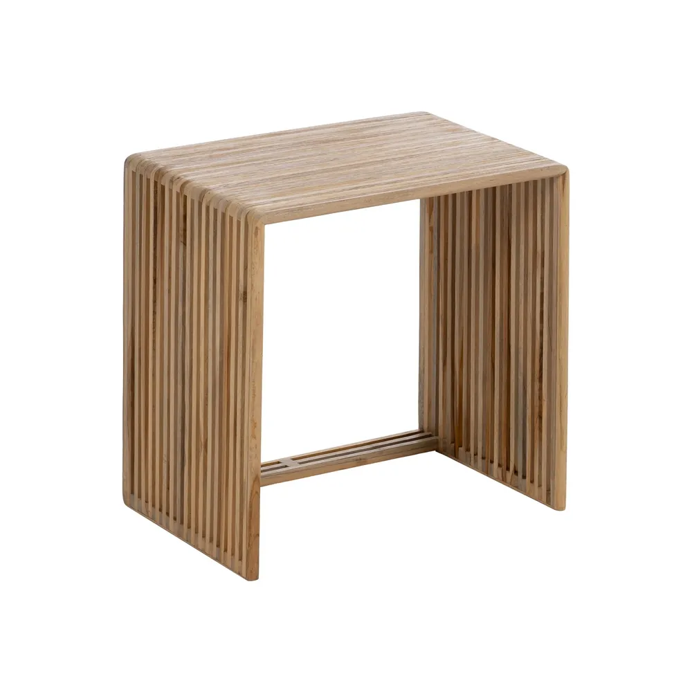 Set masute mici tec reciclat nesting, lamele verticale, design compact [4]