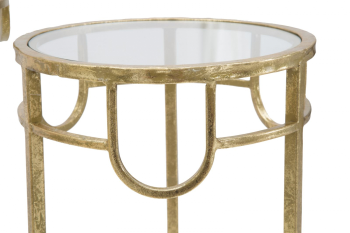 Masute Rotunde Aurii Design Inalt CreativDeco [7]