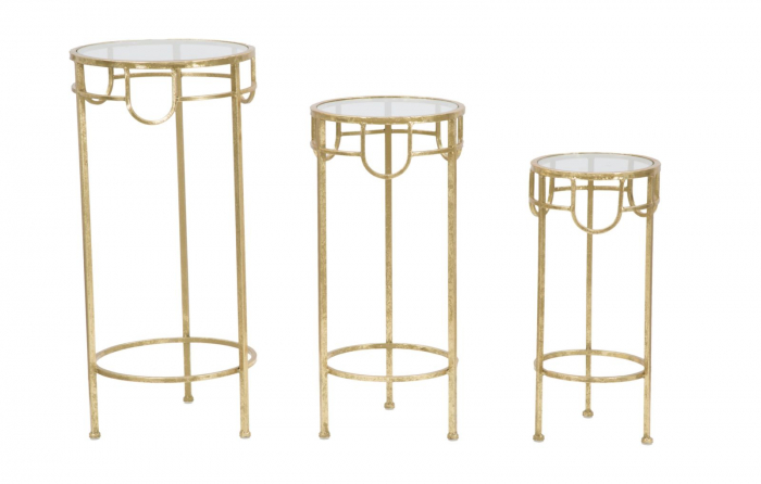 Masute Rotunde Aurii Design Inalt CreativDeco [2]