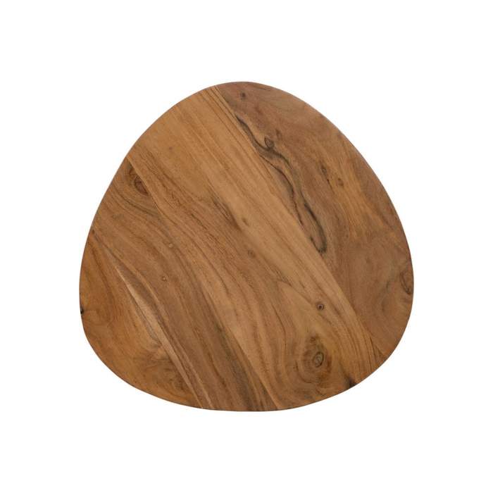 Set 3 Masute Lemn Acacia Natural, Picioare Negre Metal [12]