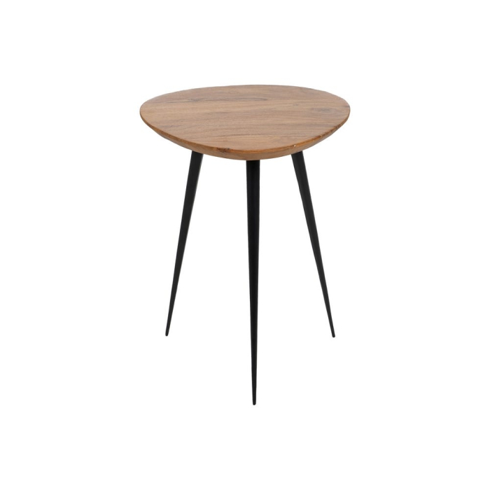 Set 3 Masute Lemn Acacia Natural, Picioare Negre Metal [5]