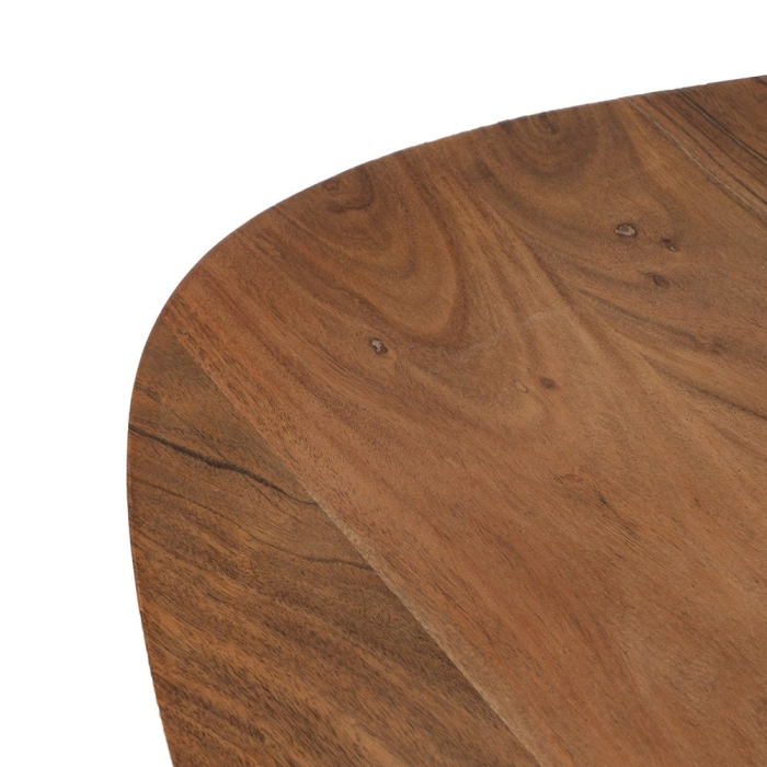 Set 3 Masute Lemn Acacia Natural, Picioare Negre Metal [7]