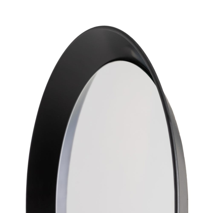 Set 3 oglinzi rotunde din metal negru și sticlă în trei dimensiuni așezate pe un fundal alb [6]
