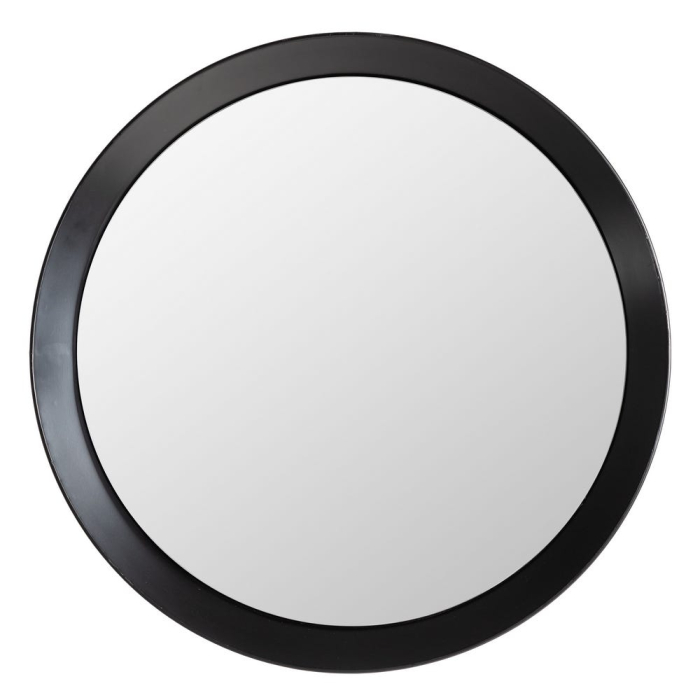 Set 3 oglinzi rotunde din metal negru și sticlă în trei dimensiuni așezate pe un fundal alb [2]