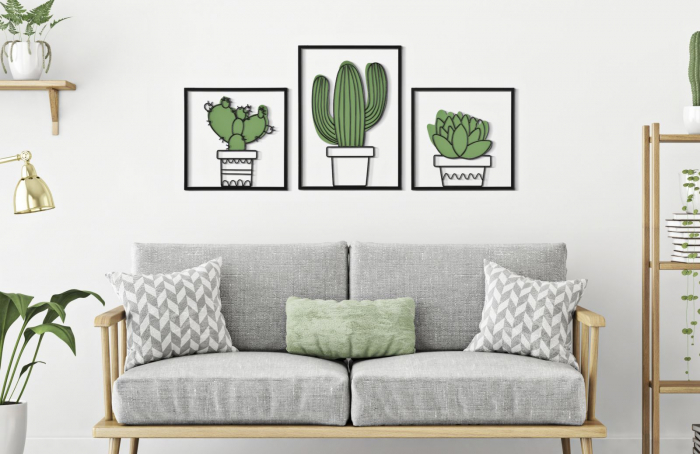 Set Decoratiuni Metalice Cactusi - Colorati si Unici CreativDeco [5]