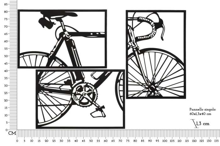 Decoratiune Metalica Bicicleta Abstracta - Geometrica si Originala CreativDeco [6]