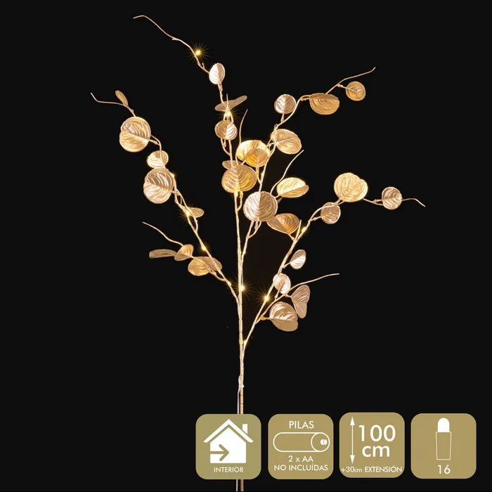 Crengute Decorative Aurii cu Micro-LED-uri CreativDeco - Lux și Strălucire în Decorul de Crăciun [1]