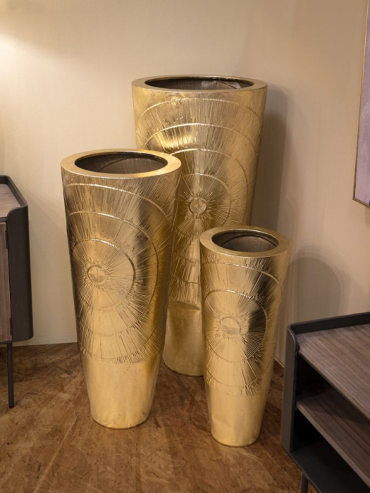 Set 3 Vaze Goldely Aluminiu Auriu - CreativDeco.ro [4]
