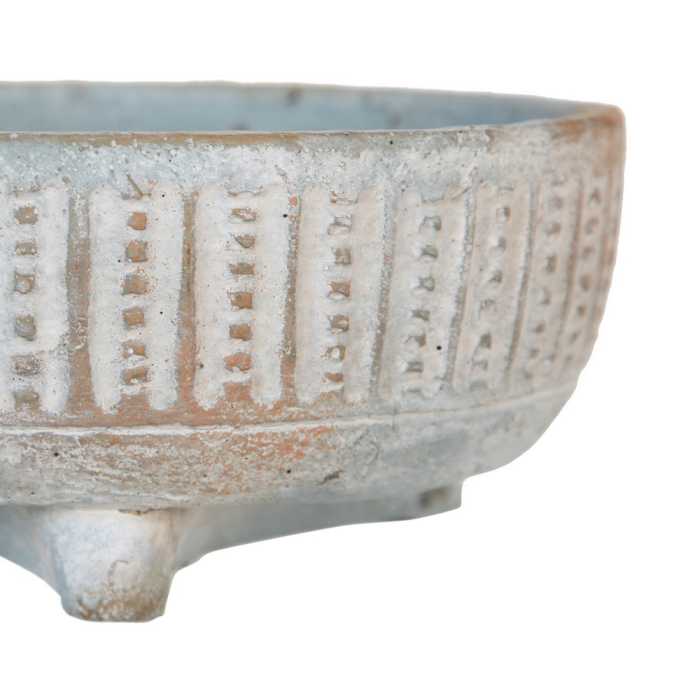 Set 4 boluri decorative din ciment cu striații verticale [6]