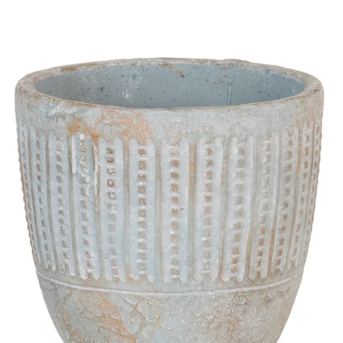 Set 4 ghivece decorative rotunde din ciment, formă cub mare [3]