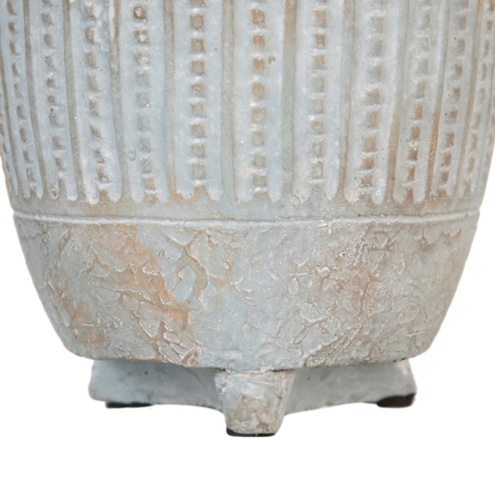 Set 4 ghivece decorative rotunde din ciment, formă cub mare [6]