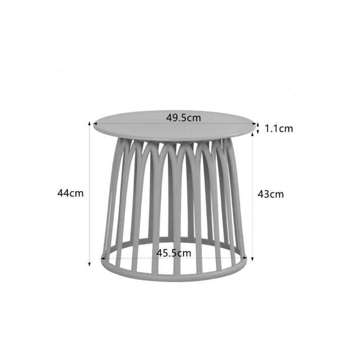 Set 4 măsuțe laterale din polipropilena crem [4]
