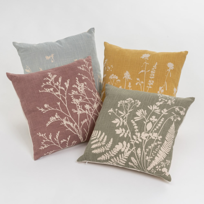 Set 4 perne cu imprimeu floral asortate din bumbac 45x45 cm [2]